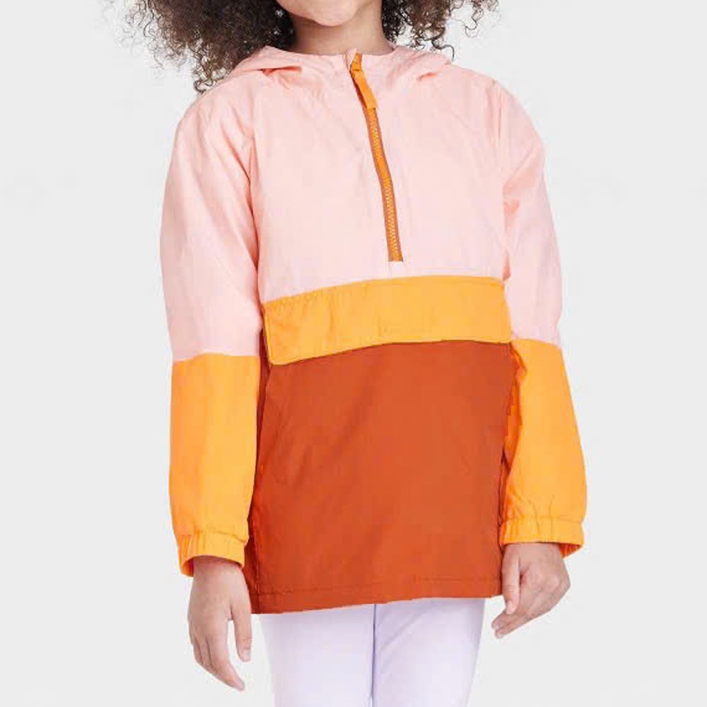 👧Cat & Jack Colorful Hooded Windbreaker Jacket👧 ~Large (10/12)